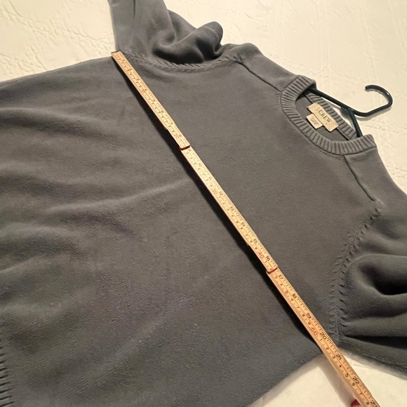 J.CREW Men's Unisex Slate Blue HERITAGE COTTON CREWNECK SWEATER Large Ribbed - Picture 7 of 9